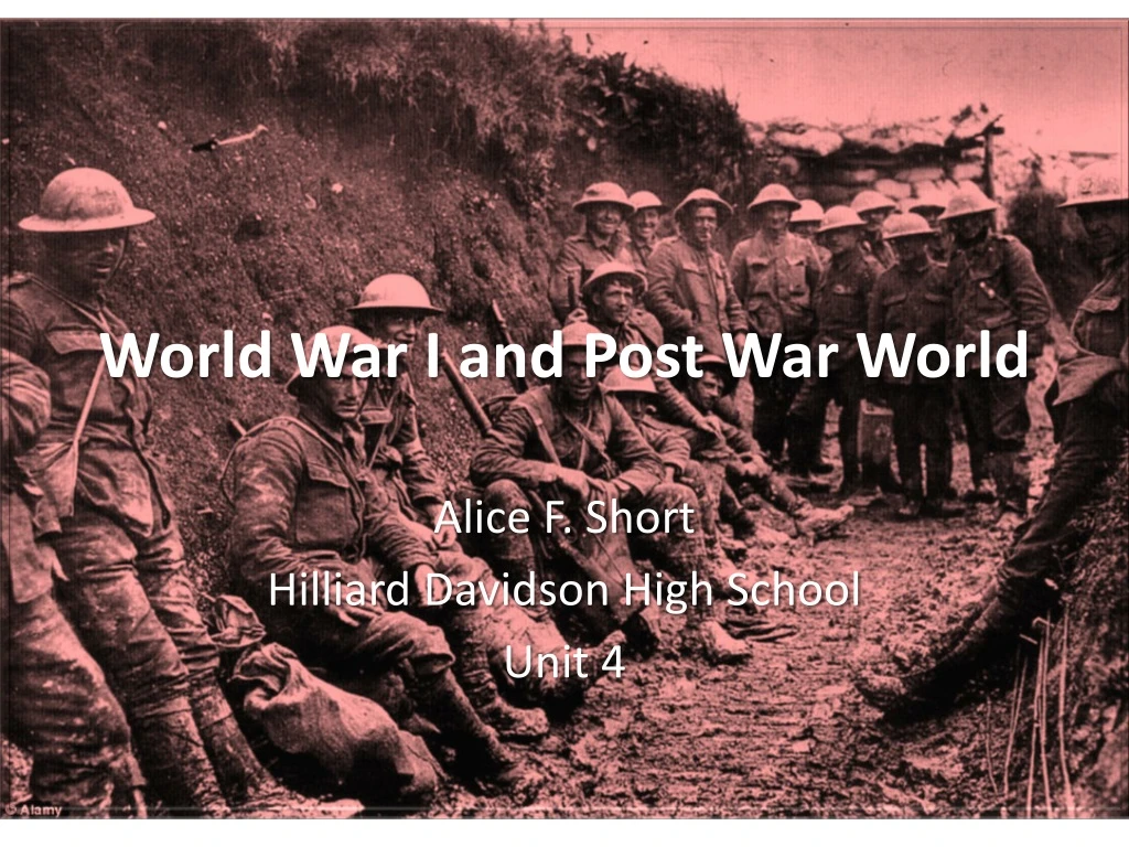 world war i and post war world