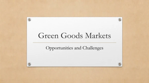 Green Goods Markets