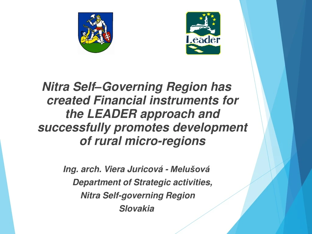 nitra self governing region has created financial