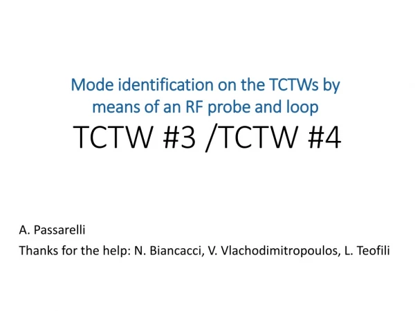 TCTW #3 / TCTW #4