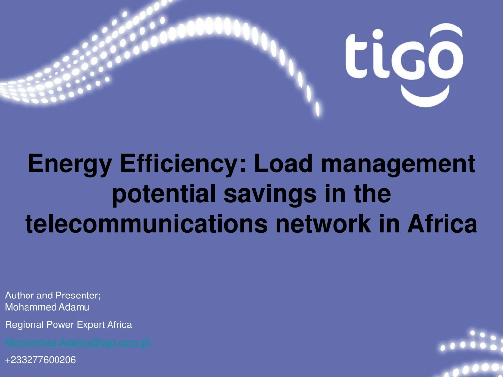 energy efficiency load management potential
