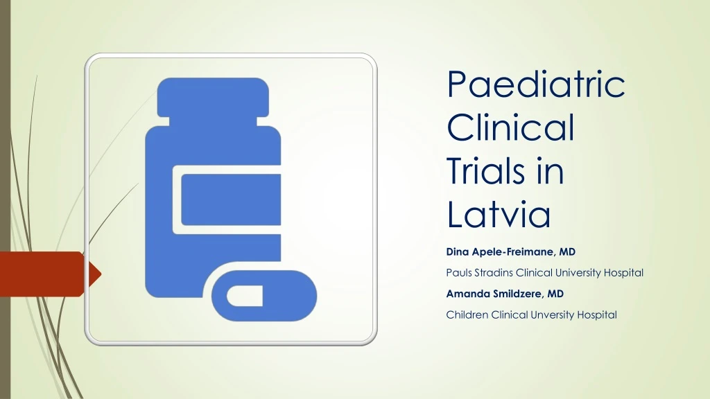 paediatric clinical trials in latvia