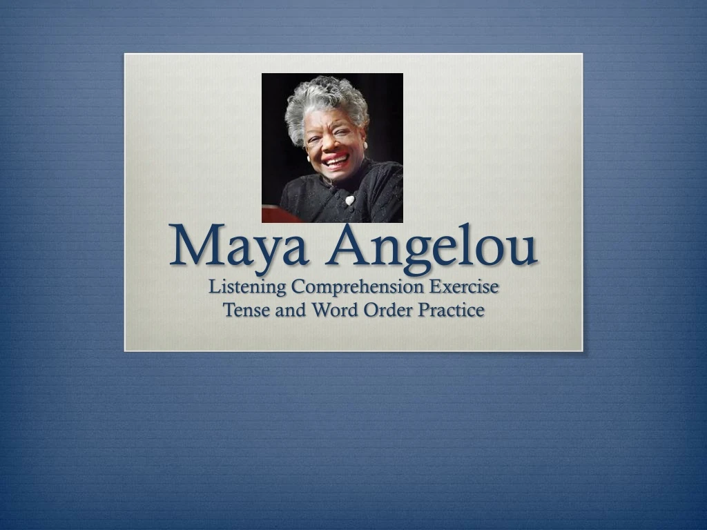 maya angelou