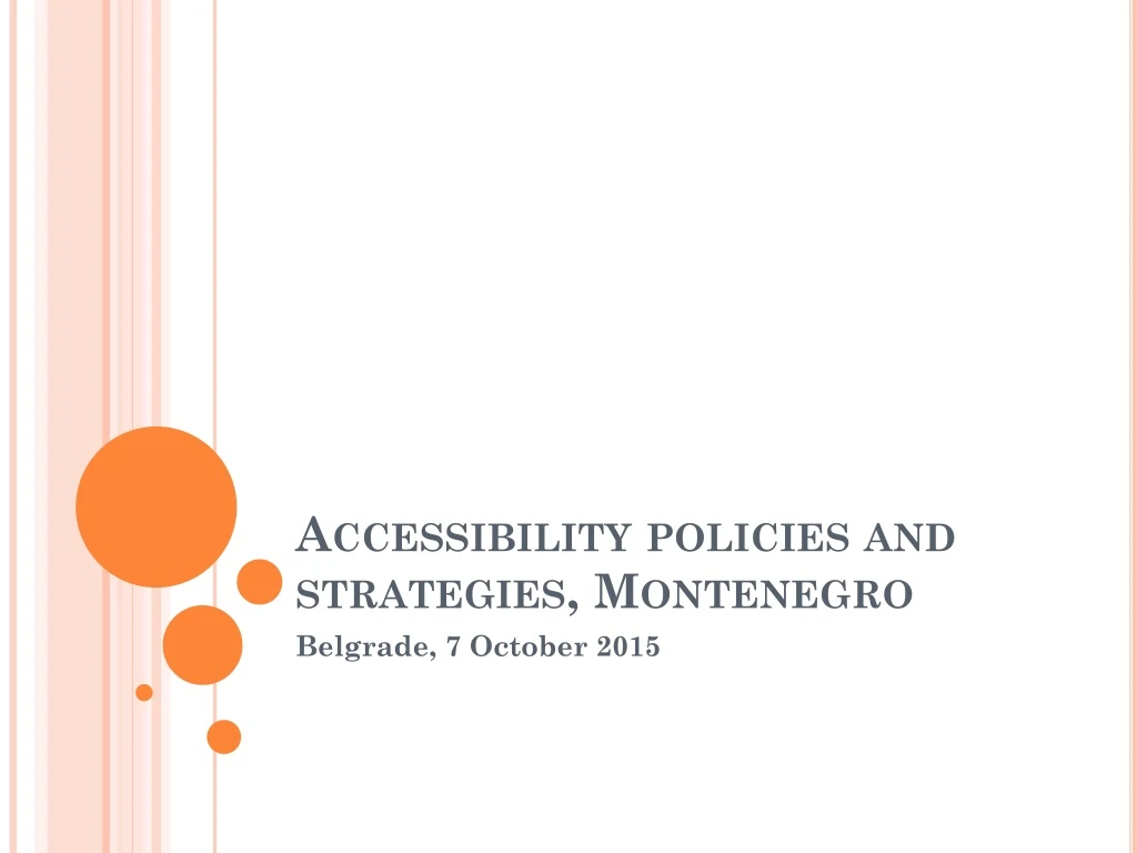 accessibility policies and strategies montenegro