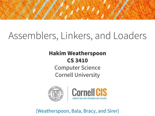 Assemblers, Linkers, and Loaders