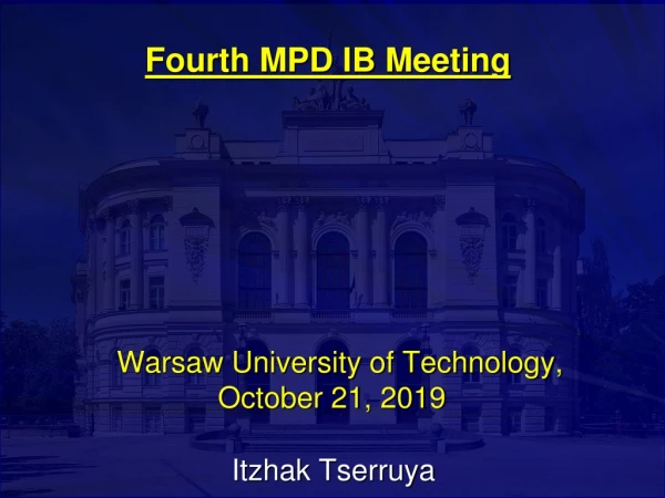 Warsaw University of Technology, October 21, 2019