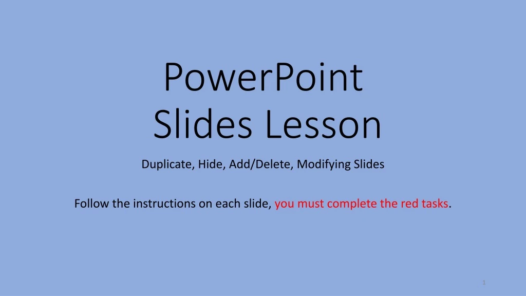 powerpoint slides lesson