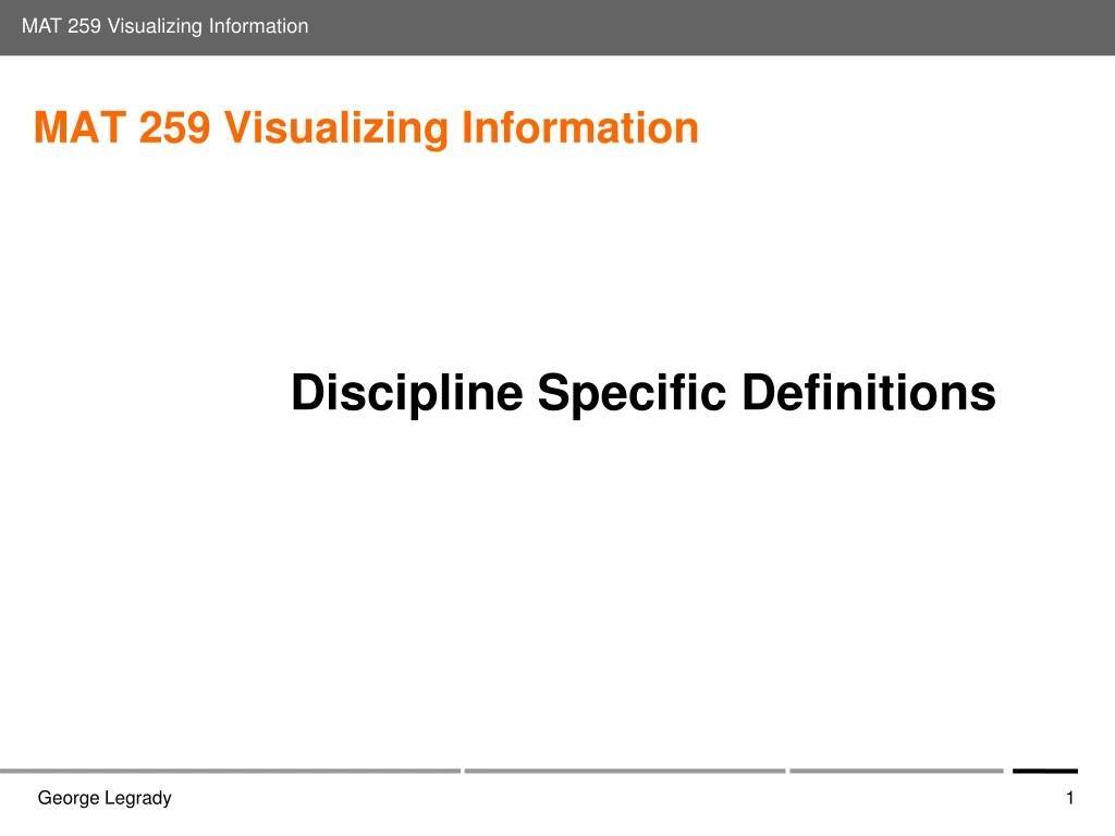 mat 259 visualizing information