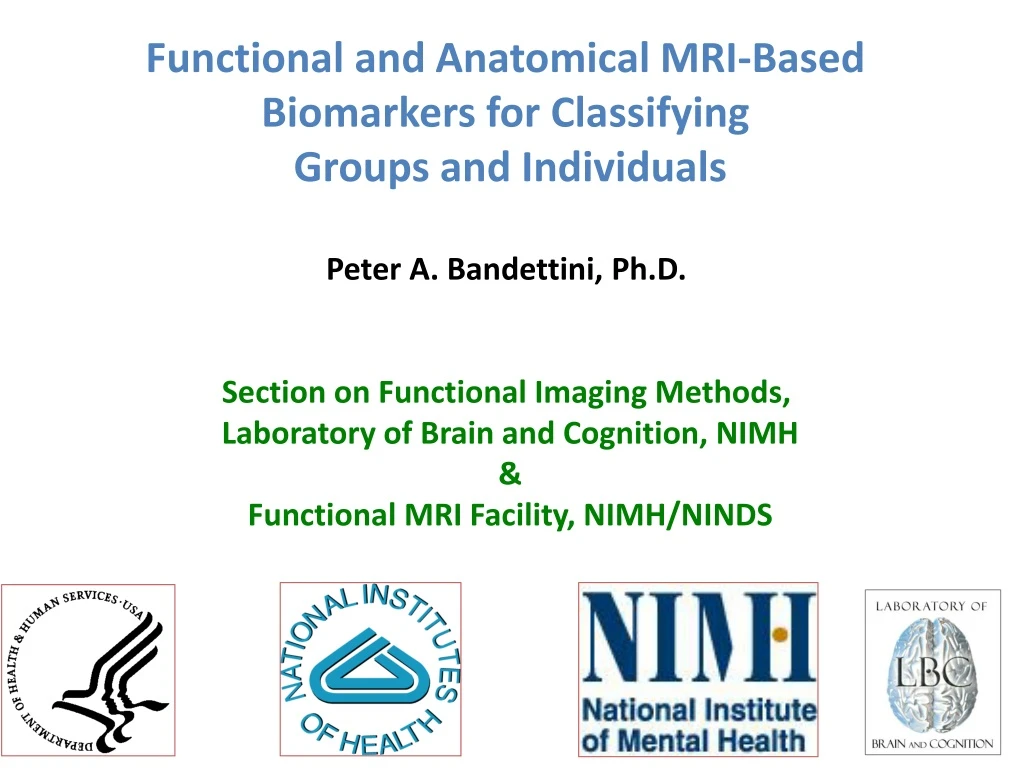 functional and anatomical mri based biomarkers