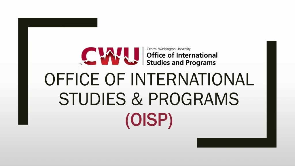 office of international studies programs