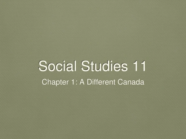 Social Studies 11