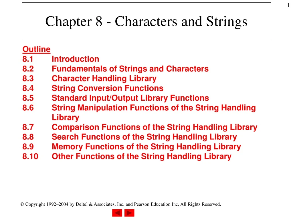 chapter 8 characters and strings