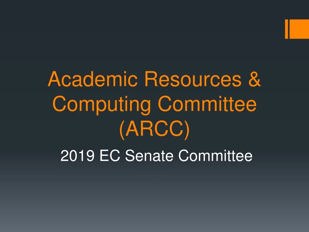 academic resources computing committee arcc