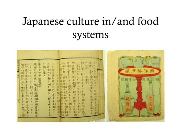 Japanese culture in/and food systems