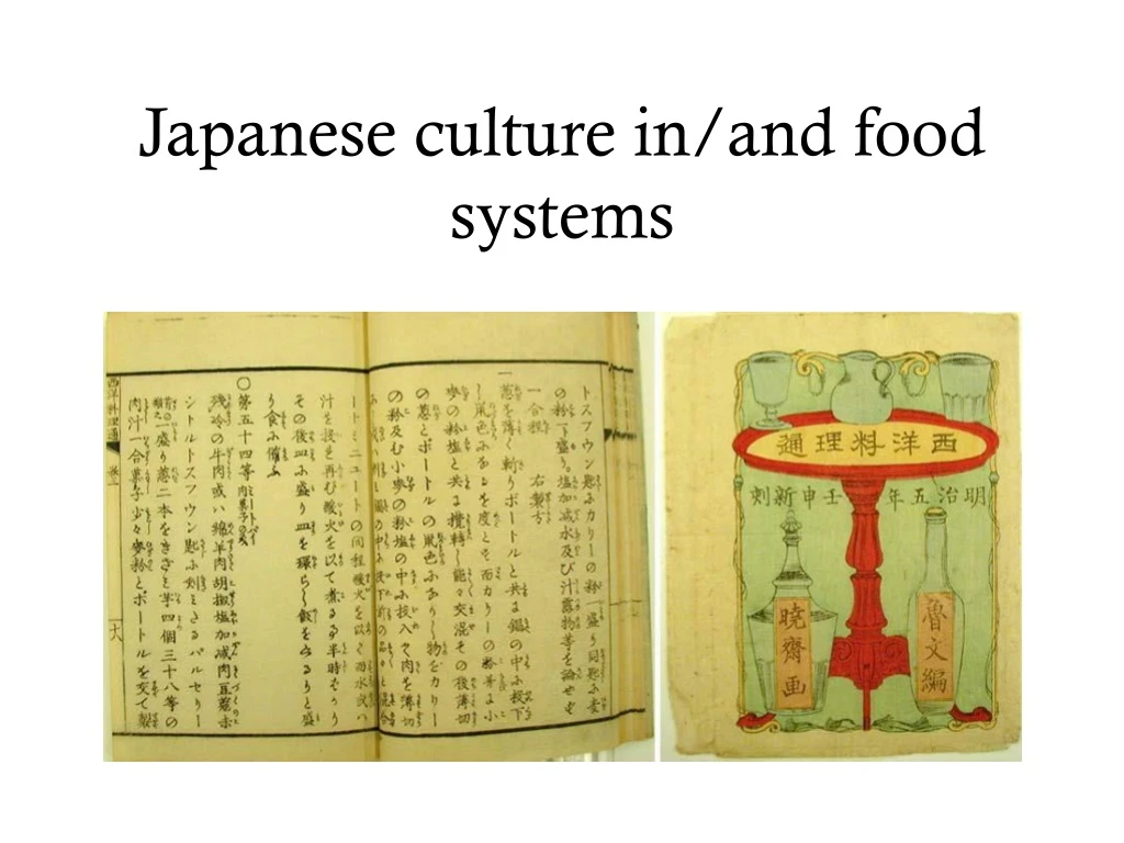 japanese culture in and food systems