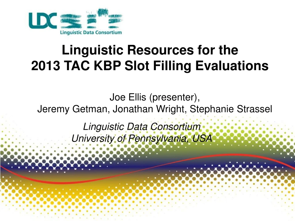 linguistic resources for the 2013 tac kbp slot