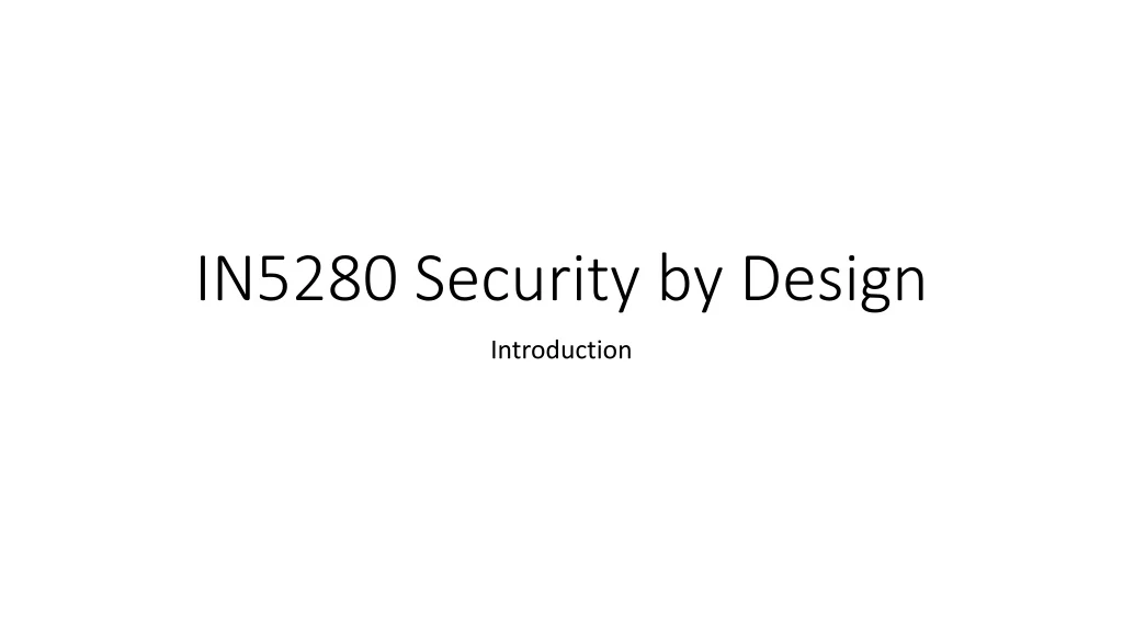 in5280 security by design