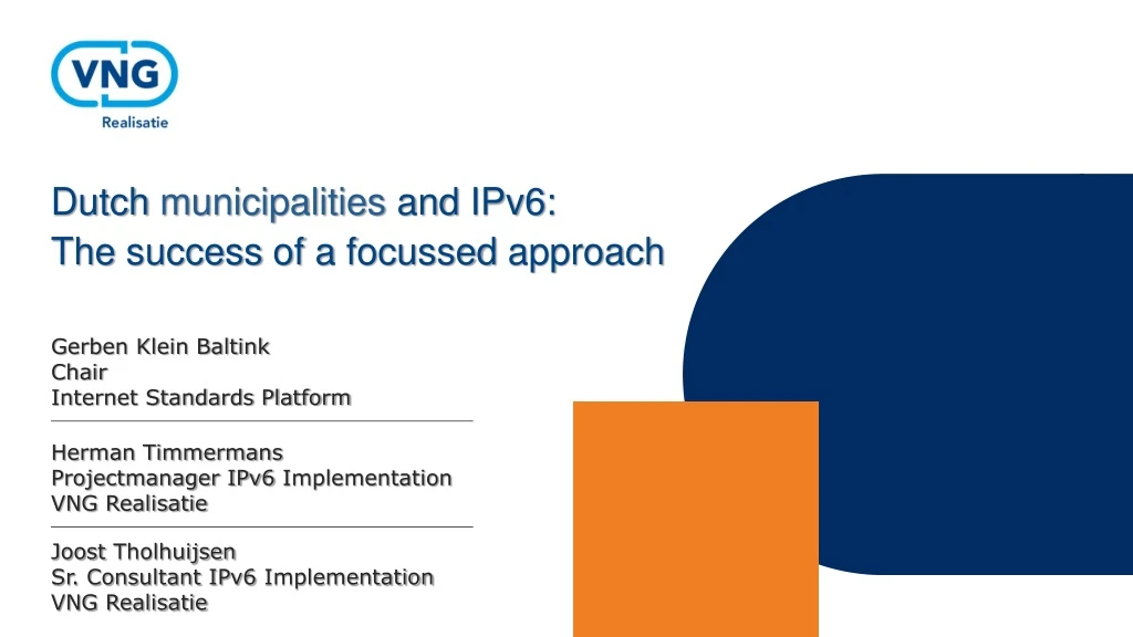 dutch municipalities and ipv6 the success of a focussed approach