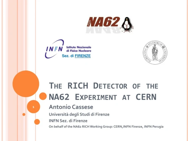 The RICH Detector of the NA62 Experiment at CERN