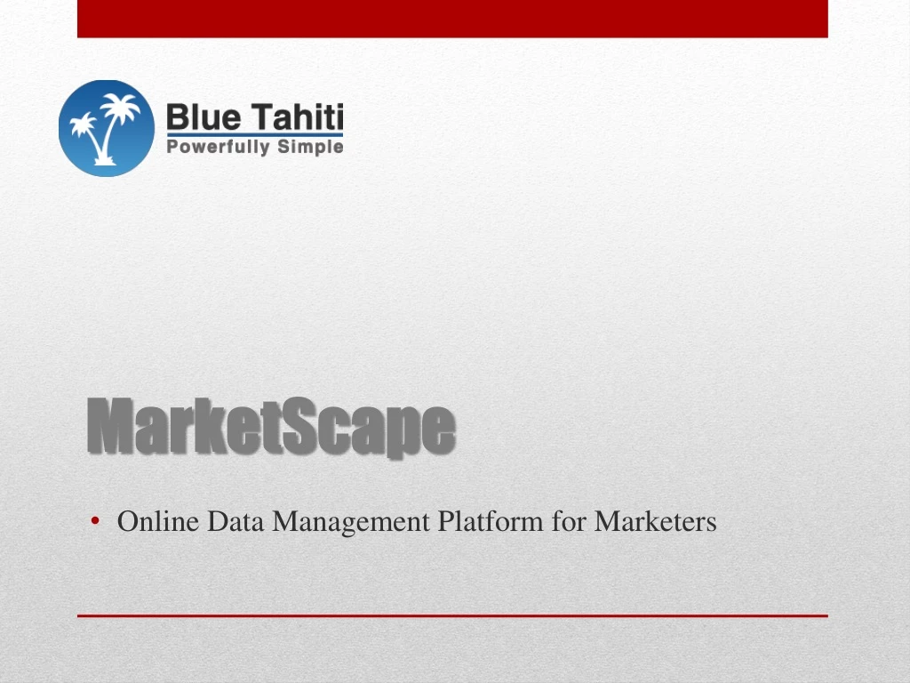 online data management platform for marketers