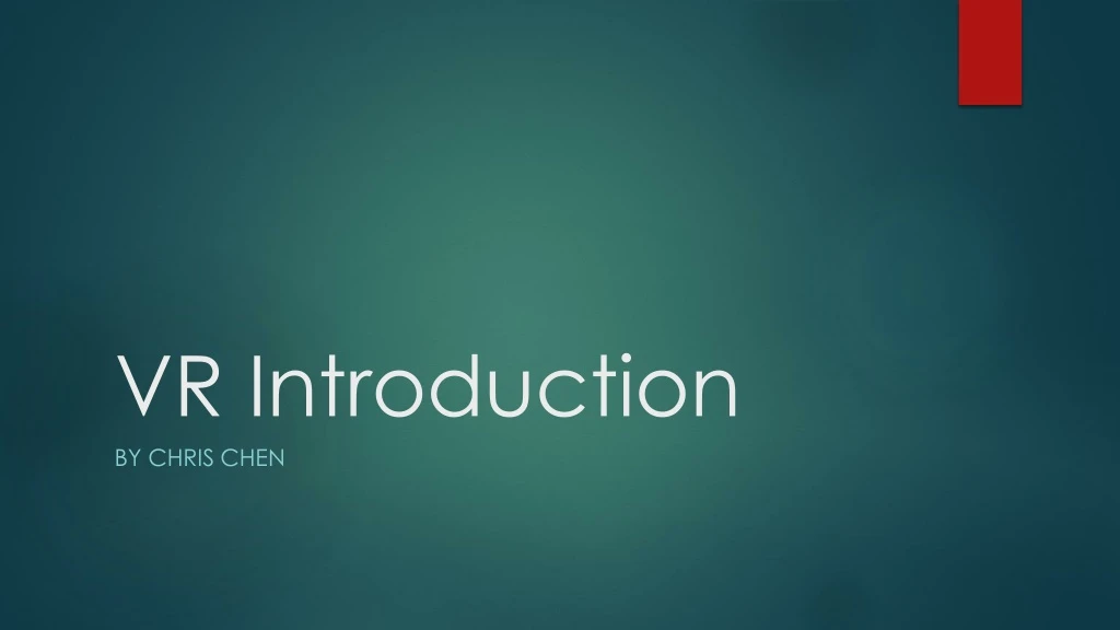 vr introduction