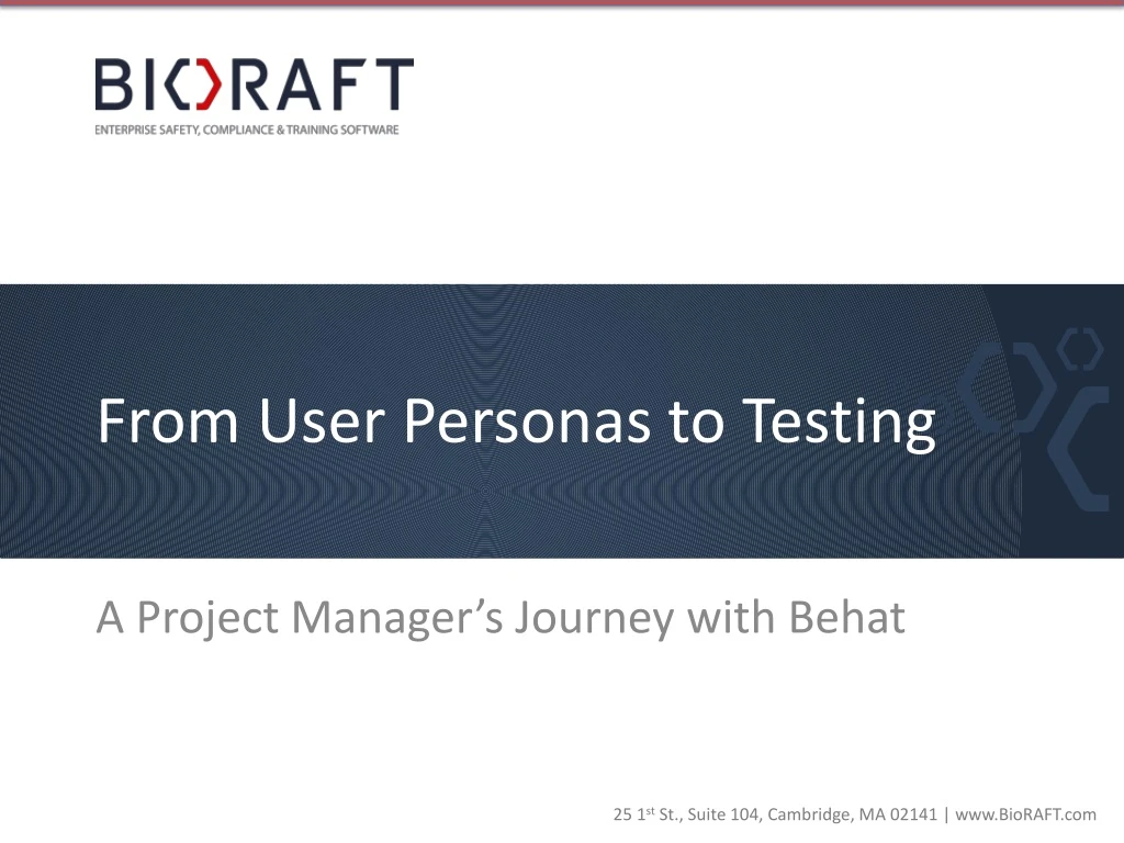 from user personas to testing