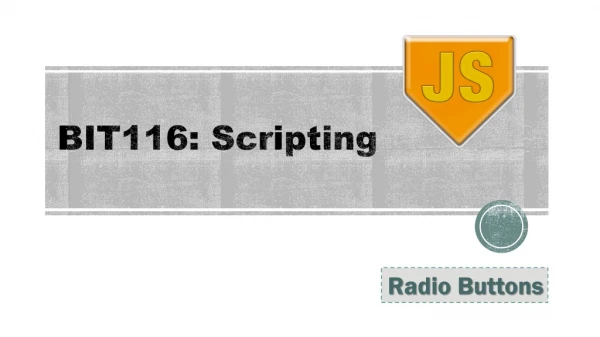 BIT116 : Scripting