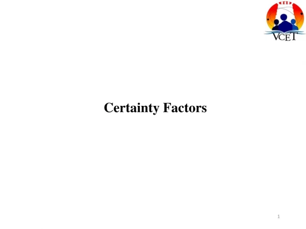 Certainty Factors