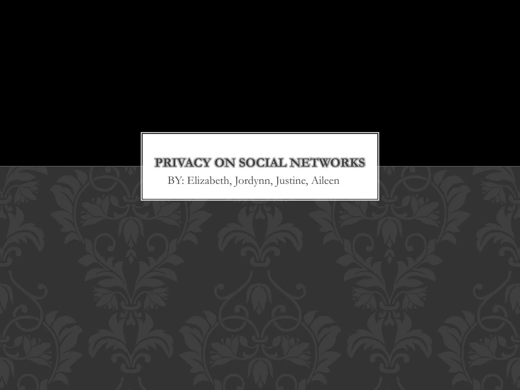 privacy on social networks