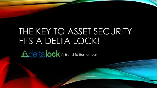 The Key to asset security fits a delta lock!