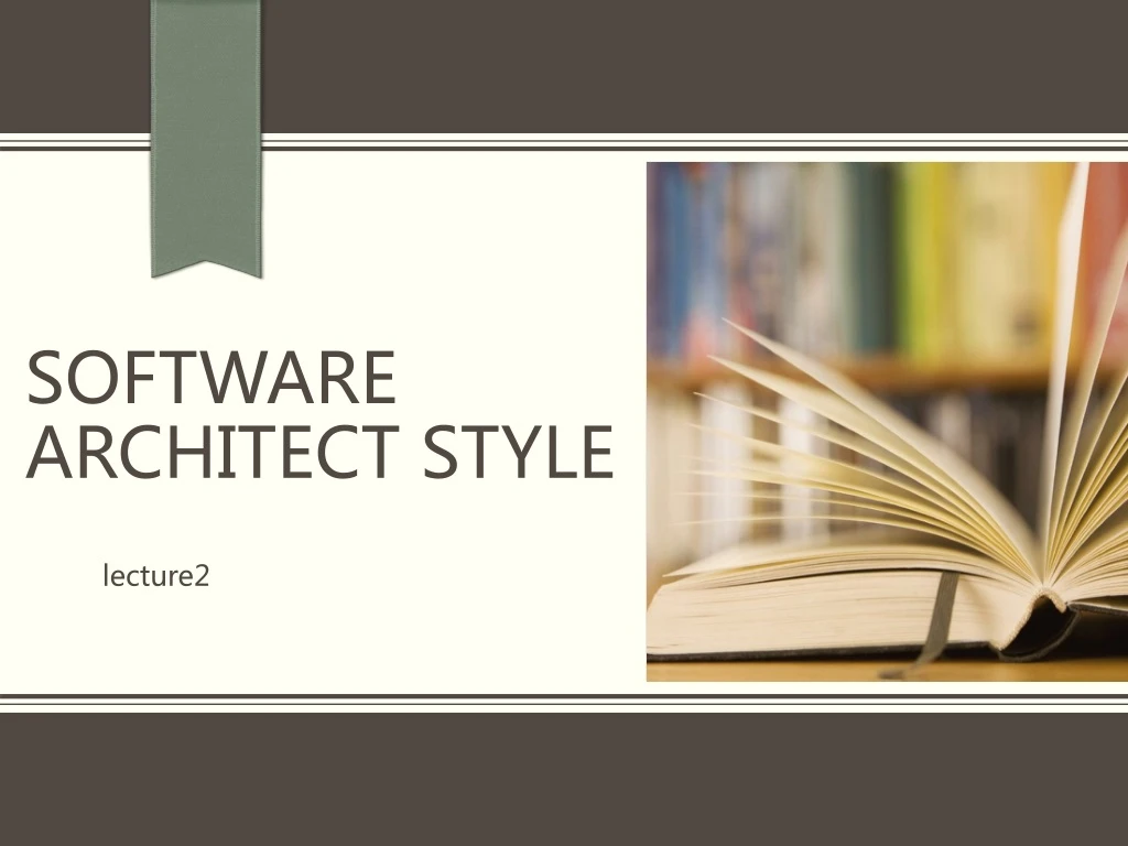 software architect style