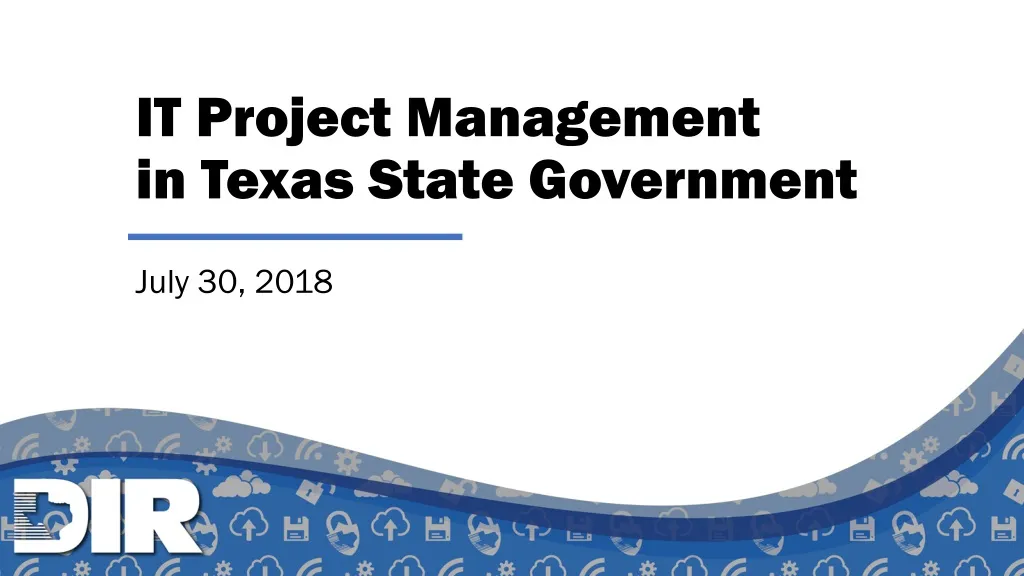 it project management in texas state government
