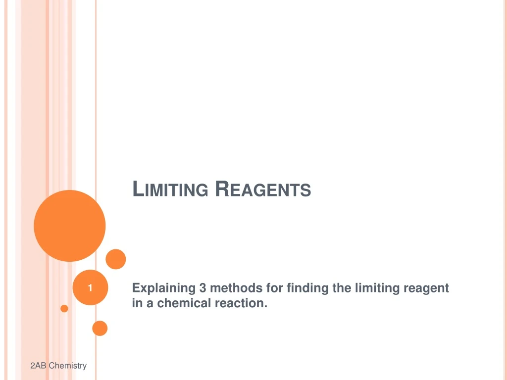 limiting reagents