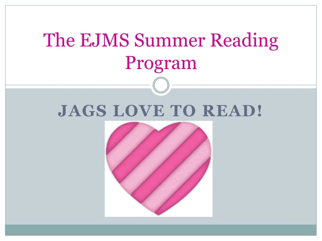 the ejms summer reading program