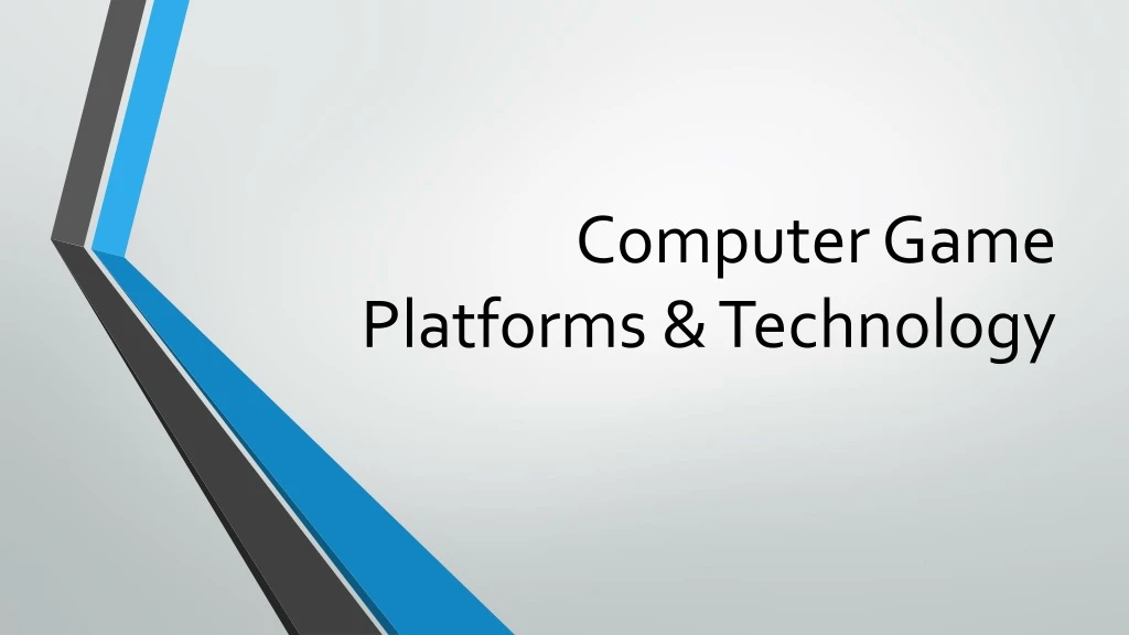 computer game platforms technology