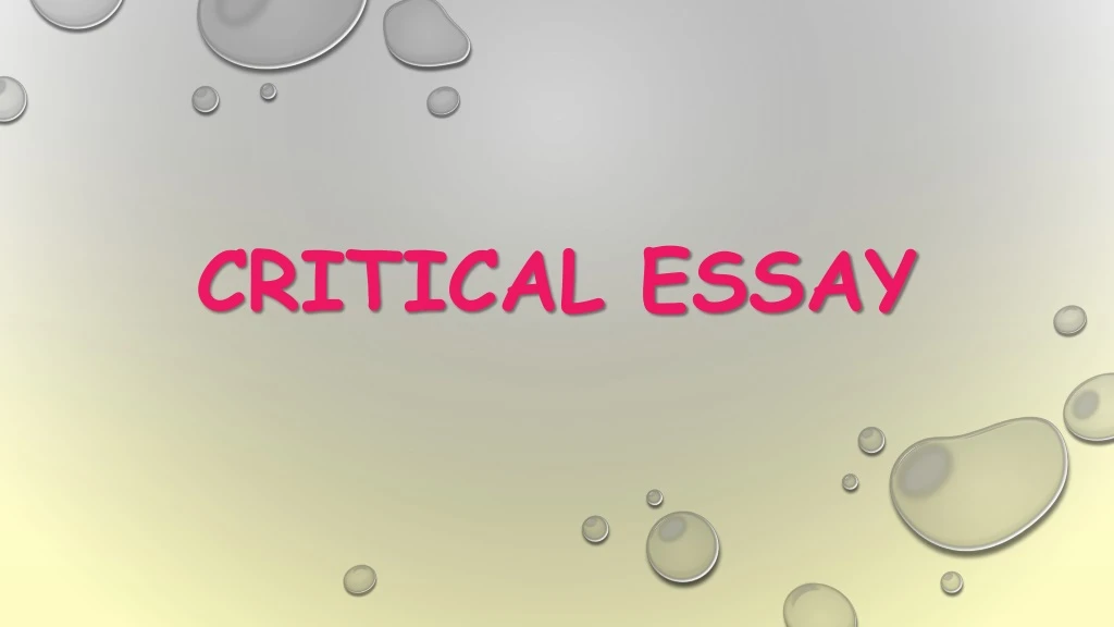 critical essay