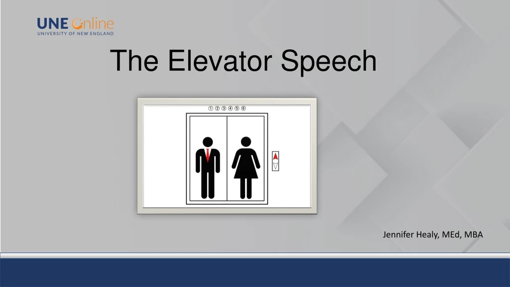 the elevator speech