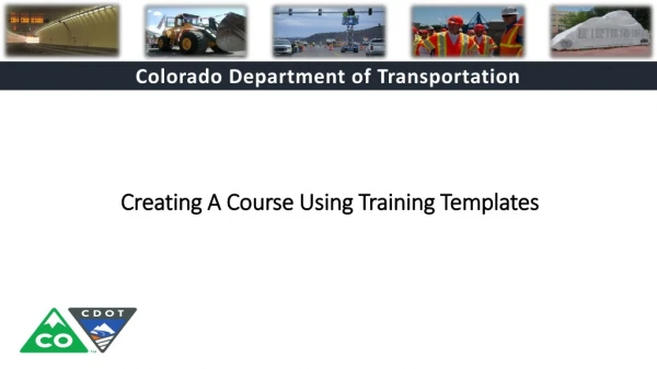 Creating A Course Using Training Templates