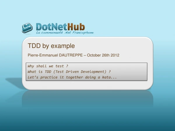 TDD by example