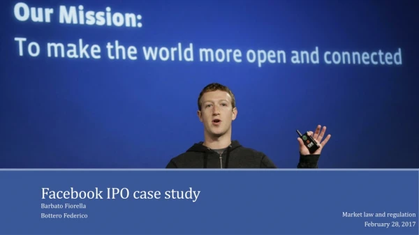 Facebook IPO case study