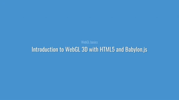 WebGL basics