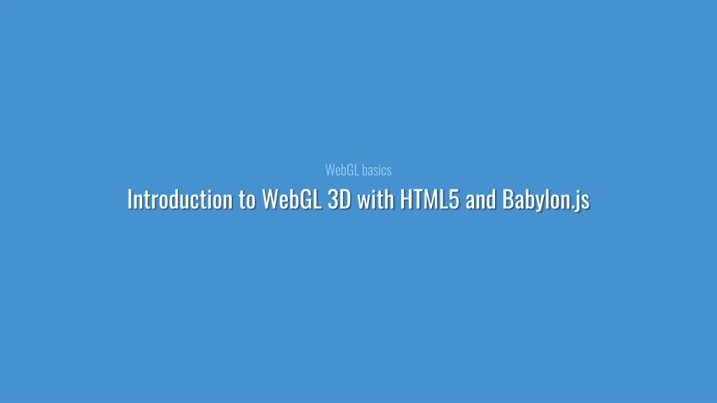 webgl basics