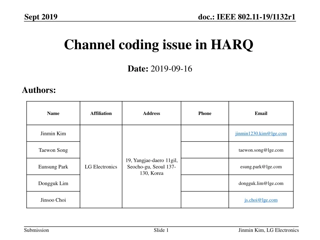 channel coding issue in harq