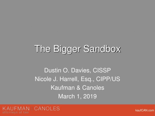 The Bigger Sandbox