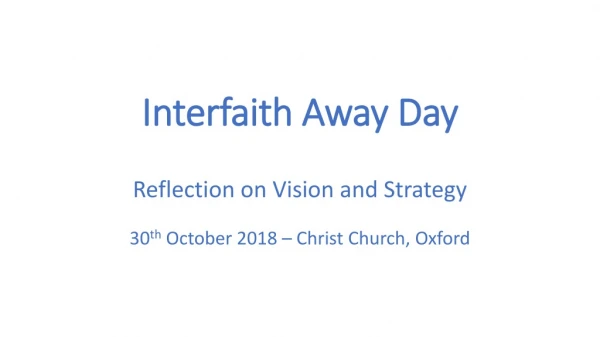 Interfaith Away Day