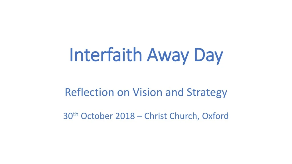 interfaith away day