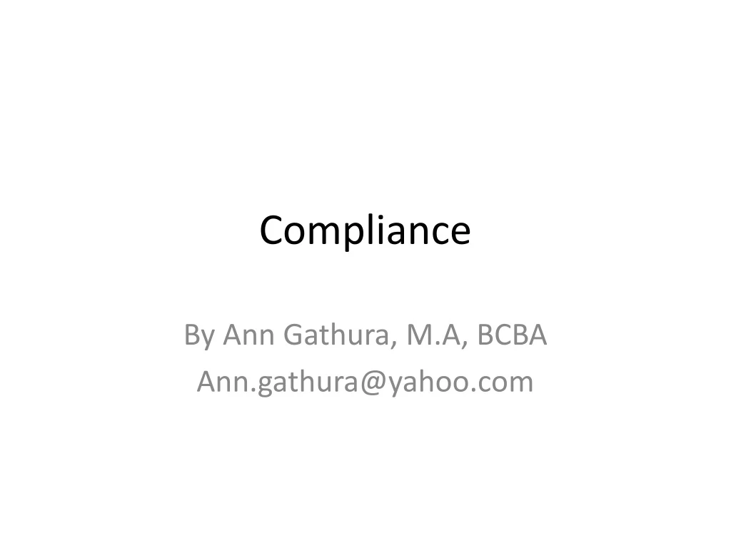 compliance