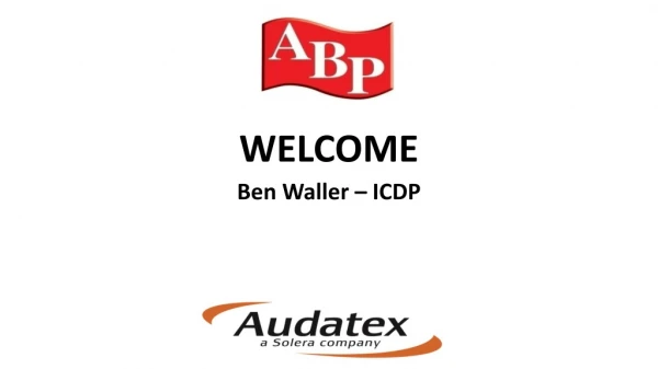 WELCOME Ben Waller – ICDP