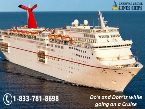 Do’s and Don’ts while going on a Cruise