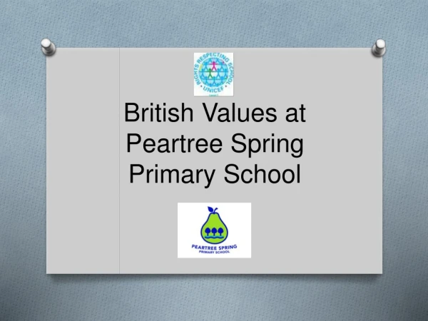 British Values at Peartree Spring Primary School